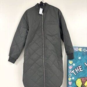 Vero Moda Quilted 3/4 Coat Deep Green